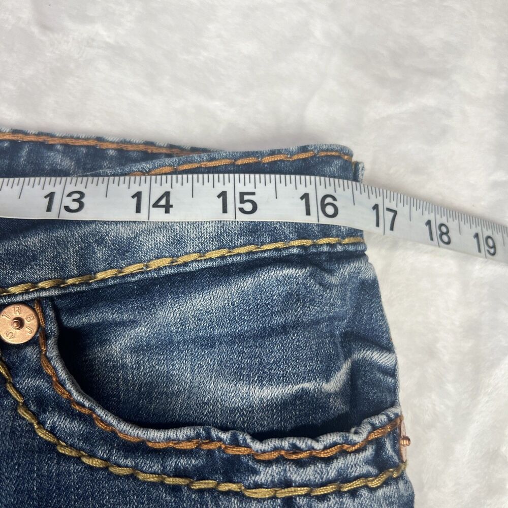 True Religion Billie Mid Rise Straight Jeans Womens 31 Rope Stitch Orange - Picture 10 of 14